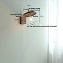 Axyaa Loft Wood LED Wall Light Fixture Vintage Walnut Bedside Lamp