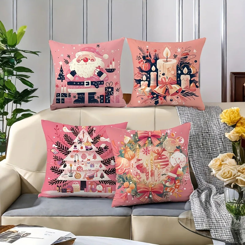 Axyaa Christmas Pillowcase: Cozy Living Room Decor for Sofa, Couch, Bed