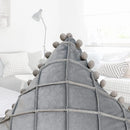 Axyaa Velvet Plaid Pom-Pom Pillow Covers - Farmhouse Boho Decor