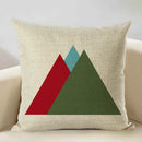 Axyaa Geometry Cushion Cover - 45x45cm Linen Pillow Case for Home Decor