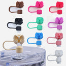 Axyaa Silicone Bow Straw Covers for Stanley Thermos Cup, 10mm Cute Tumbler Accessories