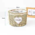 Axyaa Hand-woven Straw Flower Pots | Eco-Friendly Plant Fiber Baskets & Ornaments
