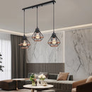 Axyaa Industrial Pendant Lights Wood Hanging Lamp Chandelier for Living Room Kitchen