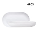 Axyaa 4/6 PP Oval Plates: Reusable for Family Kitchen, Picnics & Restaurants