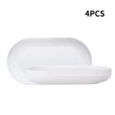Axyaa 4/6 PP Oval Plates: Reusable for Family Kitchen, Picnics & Restaurants