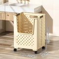 Axyaa Rolling Wheels Storage Basket: Large Capacity, Heavy-Duty Organizer for Clothes/Toys/Snacks