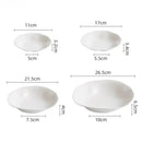 Axyaa Ceramic Plate Set of 4 - Restaurant Tableware for Soup, Salad, Dessert