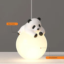 Axyaa Panda Pendant Lamps: Children's Room Hanging Light for Baby Kids Nursery School