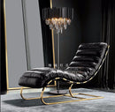 Nordic Luxury K9 Crystal LED Floor Lamp - Black Smoke Gray - Axyaa