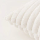 Axyaa Soft Faux Rabbit Fur Striped Throw Pillow Covers - Plush Sofa Cushion Covers