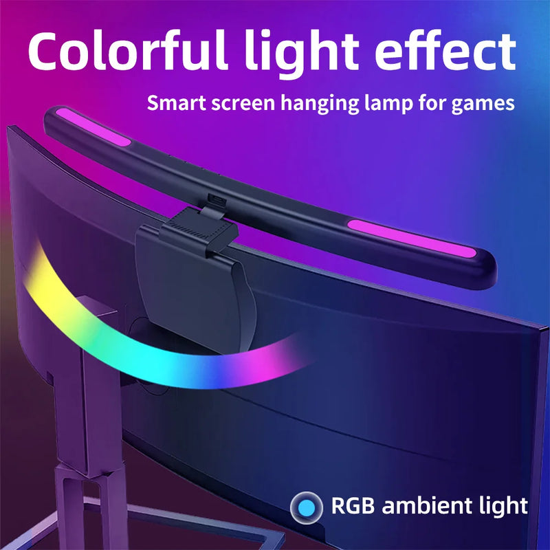 Axyaa RGB Curved Monitor Light Bar with Stepless Dimming