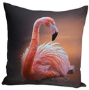 Axyaa Flamingo Bird Polyester Throw Pillow Cover for Home Decor