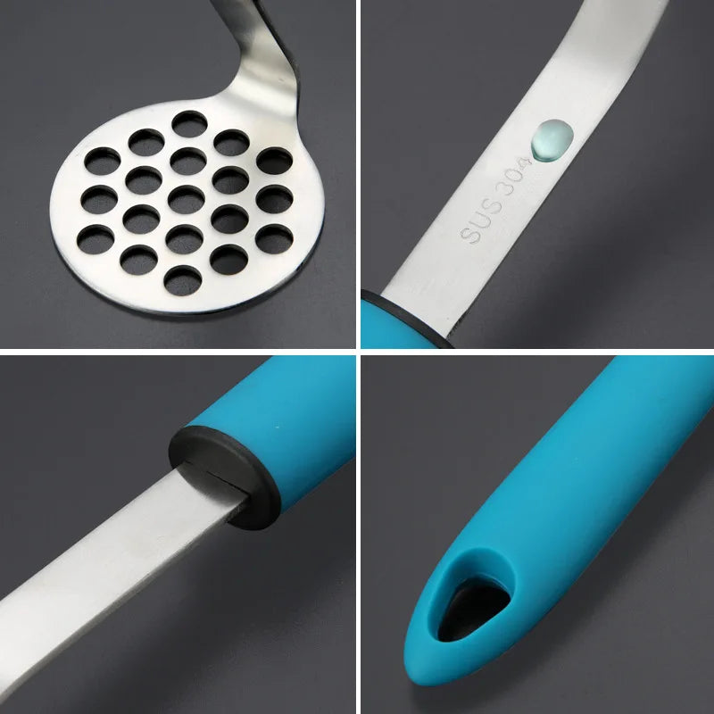 Axyaa Stainless Steel Potato Masher & Garlic Press - Kitchen Juice Maker