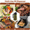 Axyaa Dark Green Glass Oil Sprayer 2-in-1 Olive Oil Dispenser Bottle