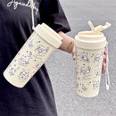 Snowman Cat Stainless Steel Insulated Water Cup by Axyaa - Cute Thermos Bottle
