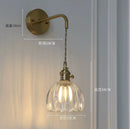 Nordic Brass Glass Wall Lamp by Axyaa - LED Decor Lighting Fixtures