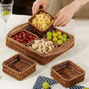 Axyaa Handwoven Bread Storage Basket: Outdoor Picnic Basket with Double Handles