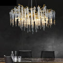 Axyaa Modern Crystal Chandelier Lighting for Dining & Living Room Decor