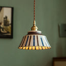 Axyaa Coloured Glaze Pendant Light: LED Hanging Lamp for Home Decor, E27 Bulb Included