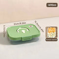 Axyaa Divided Bento Lunch Box - Transparent, Leak-proof, Microwave Safe