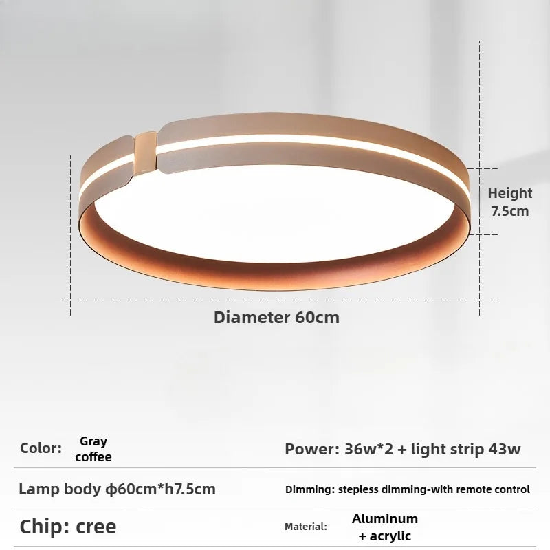 Axyaa 20" Smart Dimmable LED Ceiling Light for Bright Living Room