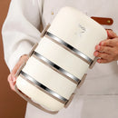 Axyaa Stainless Steel Thermal Lunch Box with Insulated Bag