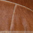 Axyaa Orange Leather Horsehair Stitching Cushion - Modern, Luxurious Square Pillowcase