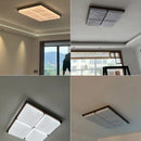 Axyaa LED Walnut Ceiling Lamp: Retro Aesthetic Wabi-sabi Master Bedroom Light