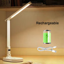 Axyaa LED Desk Lamp: Dimmable Touch Night Light, Rechargeable, Foldable, 3 Levels Brightness