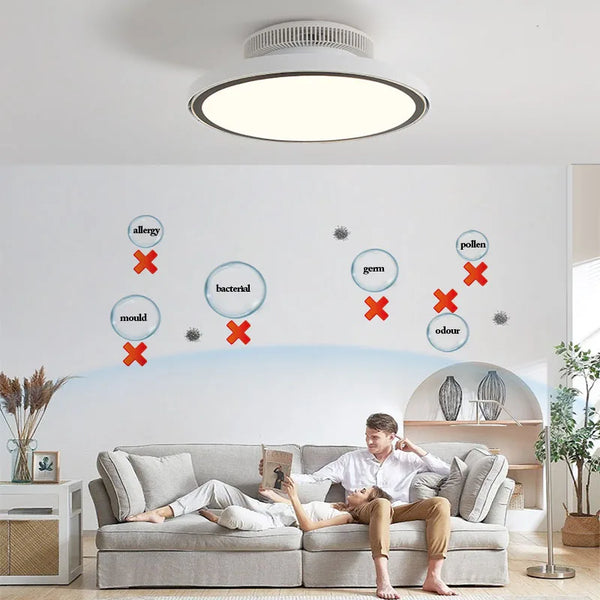 Axyaa Full Spectrum Invisible Blade LED Ceiling Fan with Remote Control