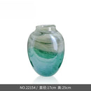 Axyaa Glass Vase: Sea Green Hydroponic Flower Arrangement, Creative Art Home Decoration