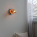 Axyaa LED Wall Lamp 220v Pull Chain Switch Ash Wood Stair Lighting Fixtures