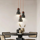 Axyaa LED Black Travertine Pendant Light for Dining Living Room Cafe Bedroom