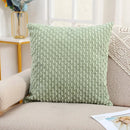 Axyaa Corduroy Chain Pattern Cushion Cover - Soft Fluffy Pillow Case for Home Decor