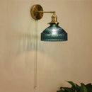 Axyaa Art Deco LED Wall Lamp with Pull Switch, Nordic Bedside Reading Lighting
