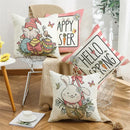 Axyaa Spring Rabbit Pillowcase 45x45cm Decorative Linen Sofa Cushion Cover