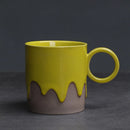 Axyaa Coarse Pottery Glazed Coffee Cup and Saucer Set, 200ML