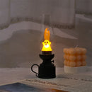 Axyaa Retro Decorative Flameless Night Light Halloween Candle Lamp