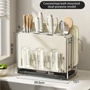 Axyaa Wall-mount Knife and Cutting Board Storage Rack