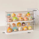 Axyaa Acrylic Dolls Display Box for Small Action Figures and LEGO Storage