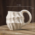 Axyaa Retro Ceramic Pleated Mug for Coffee and Milk Drinking