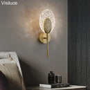 Axyaa Brass Copper LED Wall Sconces for Bedroom Living Room Lighting