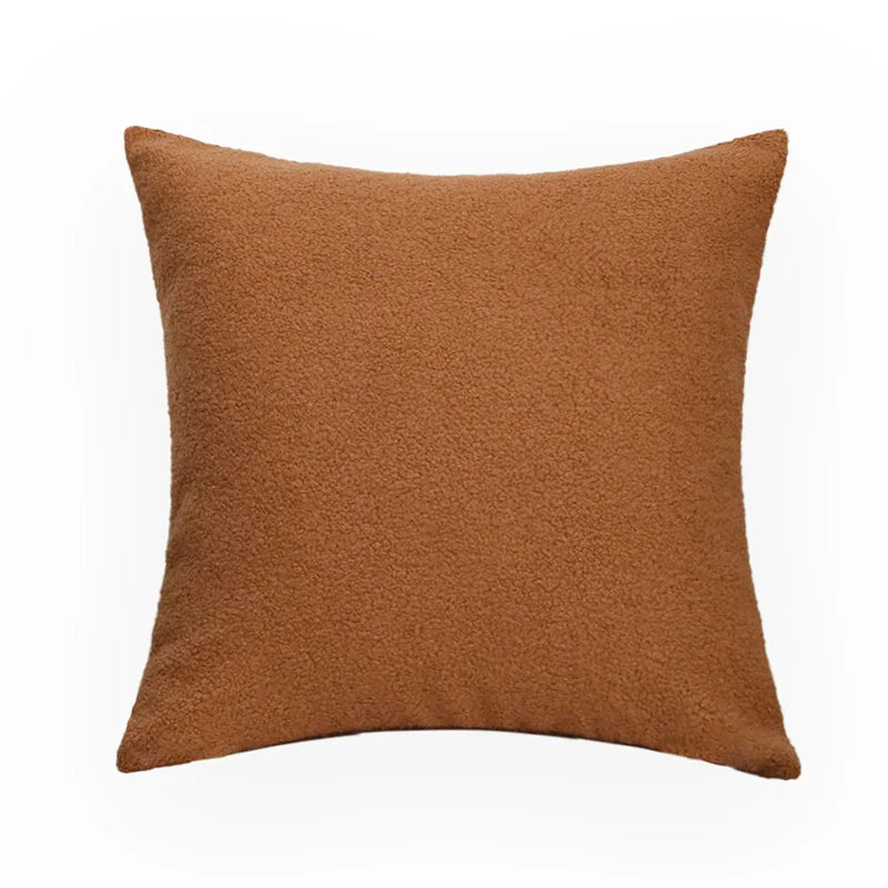 Axyaa Cozy Faux Fur Teddy Pillow Cover 45x45CM for Nordic Home Decor