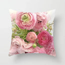 Axyaa Flower Pattern Decorative Sofa Cushion Cover Pillow Pink