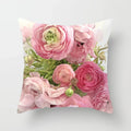 Axyaa Floral Pattern Decorative Sofa Cushion Cover Pink