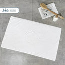 Axyaa Hotel Jacquard Floor Towel Pure Cotton Non-Slip White Bathroom Mat
