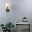 Axya Rustic Wall Lamp Industrial Sconce Lighting Fixture White Textile Shade