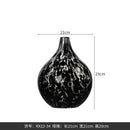 Axyaa Glass Vase: Black White Ink High End Big Belly Small Mouth Home Decor