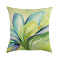 Vintage European Lily Oil Painting Linen Cushion Cover by Axyaa - 45X45CM