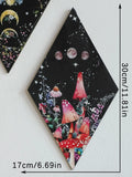 Axyaa Moon Phase Butterfly Wooden Wall Hanging Decor Boho Aesthetic Room Crafts